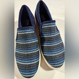 Clarks Women's Striped Slip-On Sneakers